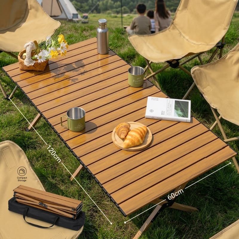 Camping Cooking Table - Przenośny, składany stolik do grillowania, idealny