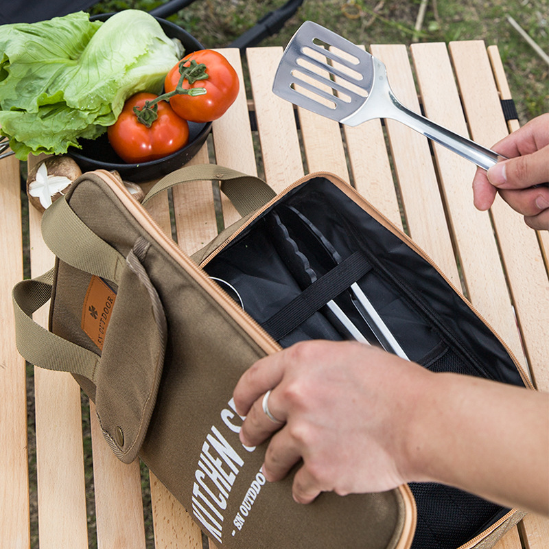 8-częściowy zestaw naczyń kuch – Camping Cooking Organizer recenzja i cena