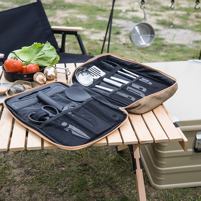 8-częściowy zestaw naczyń kuch – Camping Cooking Organizer recenzja i cena
