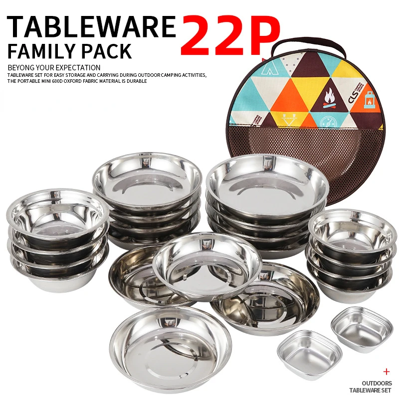 22-częściowy przenośny zestaw  – Camping Cooking Dining Set recenzja i cena