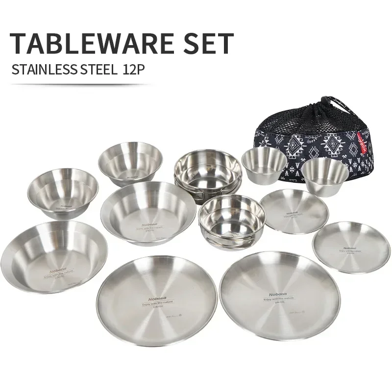 CLS&NOBANA 12-częściowy Zestaw – Camping Cooking Dining Set recenzja i cena