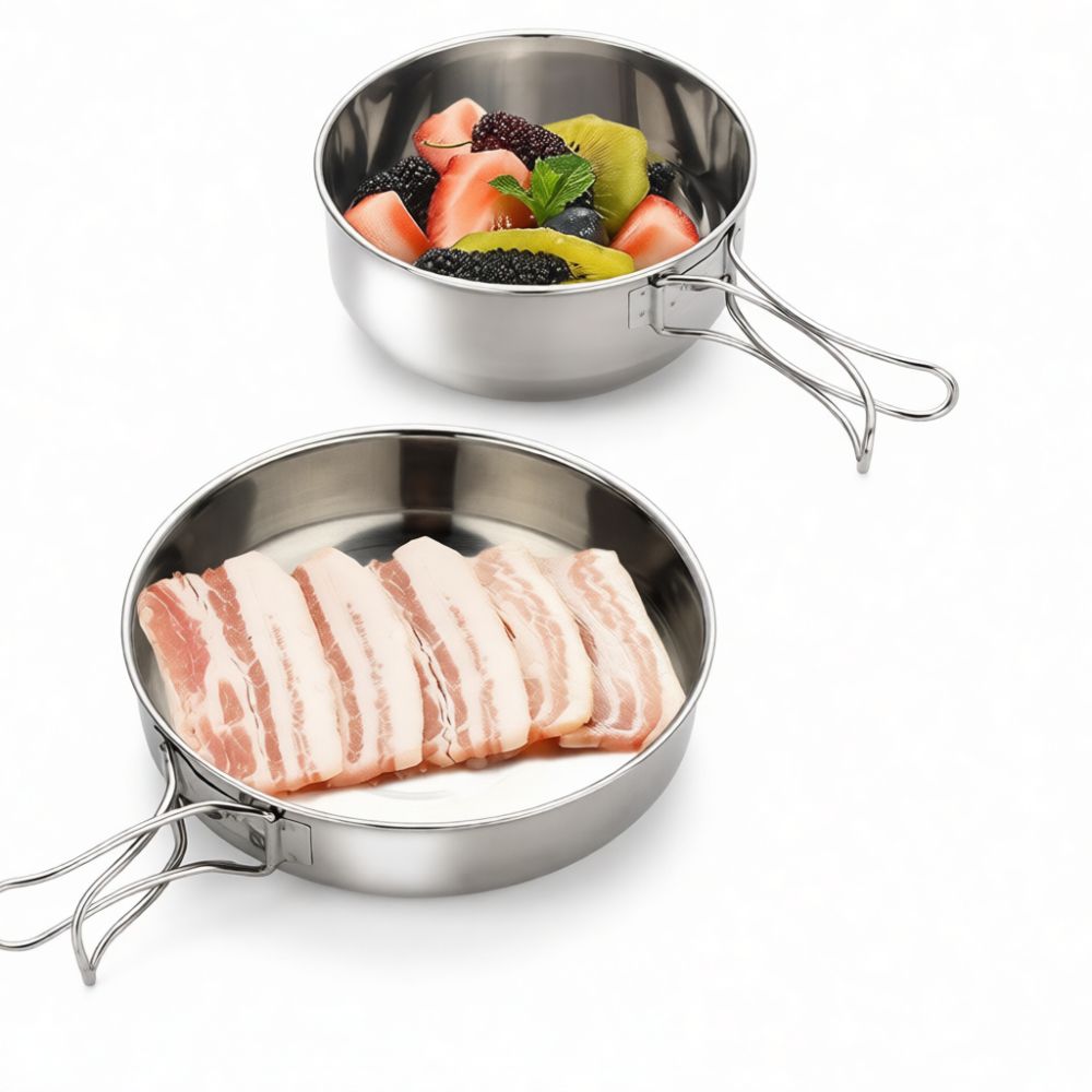 Zestaw naczyń kempingowych ze  – Camping Cooking Dining Set recenzja i cena